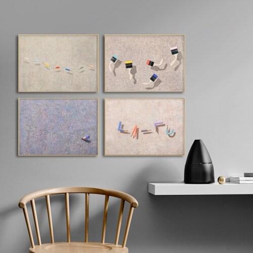 Creative Colorful Pencils brushes Vintage Posters and Prints Home Decoration Canvas Art Painting Modern Wall Pictures For Room
