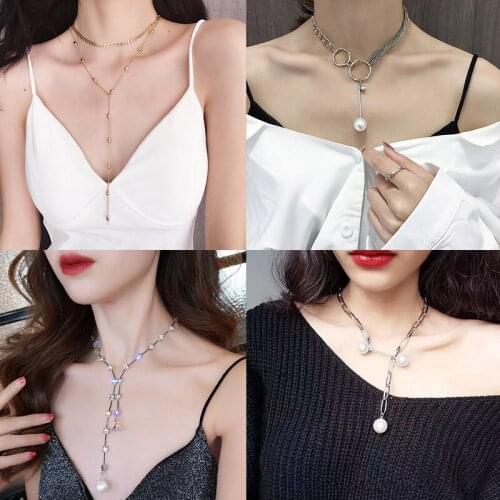 Japanese and Korean style spring and summer star clavicle chain simple pendant fashion wild neckband necklace female
