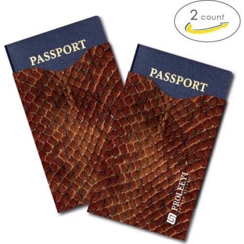 Passport Protection Aluminum Wallet Card Holder Case 2 Pcs Anti Scan RFID Blocking Sleeves Secure Contactless Debit IC ID Card