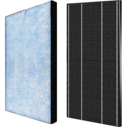 1 set (2pcs) air purifier HEPA + deodorizing filter for Sharp KC-850E-R air purifier replacement parts