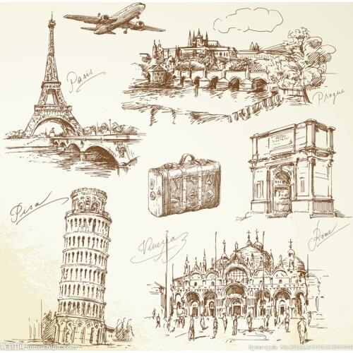 17002 17003 17004 17005 World famous building Blocks Brick model Eiffel Tower Big Ben Taj Mahal Children Toys christmas gifts