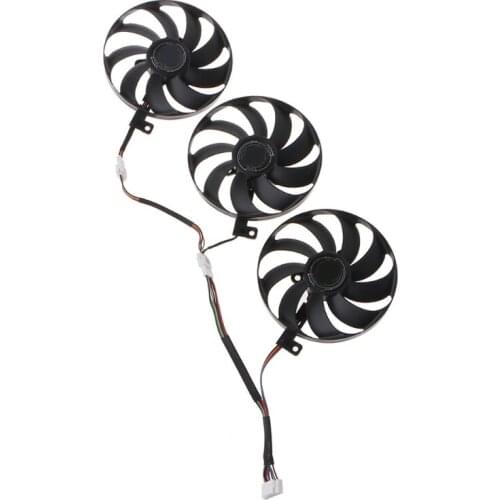 3Pcs 88MM T129215SU 7Pin 12V 0.5A VGA Fan Graphics Card Cooling Fan for ROG STRIX RTX 2080 2080Ti RTX2080 RTX2080Ti