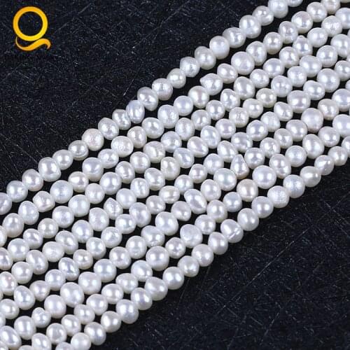 AA Grade 2.8-3.2mm Potato freshwater Pearl DIY Necklace Bracelat Jewelry Making Potato Shape Strand