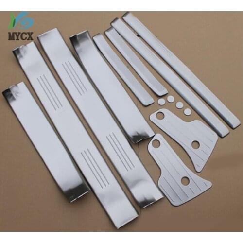 Car styling For toyota Land Cruiser Prado FJ150 FJ 150 2010-2018 High quality stainless steel Scuff Plate/Door Sill 14pcs