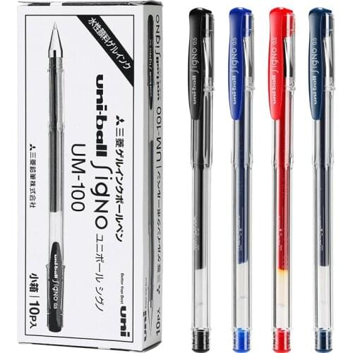 3 Pcs Japan UNI Mitsubishi UM100 Neutral Refill 4 Colors 0.5mm Signature Pen Refillsstationery for Students