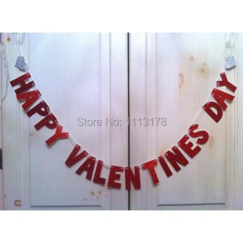 Happy Valentines Day Banner -- Valentines Day Decoration / Photo Prop personalized garland
