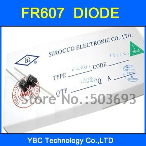 Free Shipping50pcs/lot FR607 Fast Recovery Diode