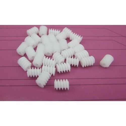 50pcs/lot The main shaft worm gear W6X82A plastic gear 6 x 8-2A DIY toy ship model cars accessories handmade