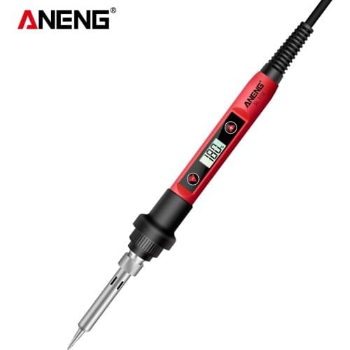 ANENG 60W Digital Electric Soldering Iron Temperature Adjustable 180~520℃ Welding Tool Ceramic Internal Heater Electronic Weldin