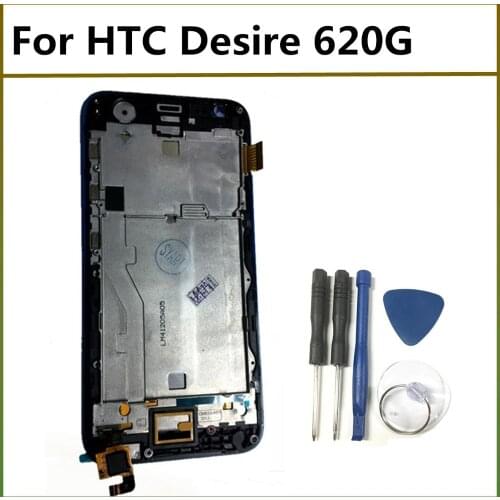For HTC Desire 620G LCD Display Assembled With Touch Screen and Frame For HTC Desire 620G 620 620U 620T Display LCD Assembly