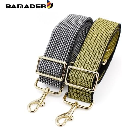 Canvas Bag Strap With Embroidery Fashion Checkered Pattern Adjustable Bag Strap Widened Shoulder Strap Ladies Replacement Belt