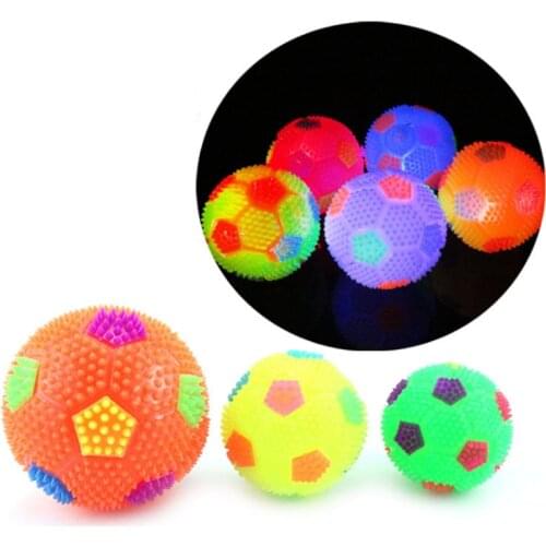 Pet Dog Interactive Squeak Ball Toys with Light Pet Training Elastic Ball Toy Puppy Durable Chew Play Ball Pet Dog Toys Supplies