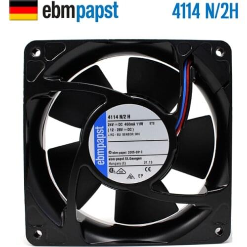 Germany ebmpapst 4114N/2H 12038 24V 11W aluminum frame inverter fan