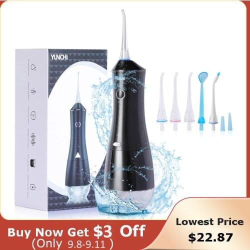 Rechargeable Oral Irrigator Dental Water Flosser 6 Working Modes 320ml Water Tank Long Battery Life Water Teeth Whitening Tool