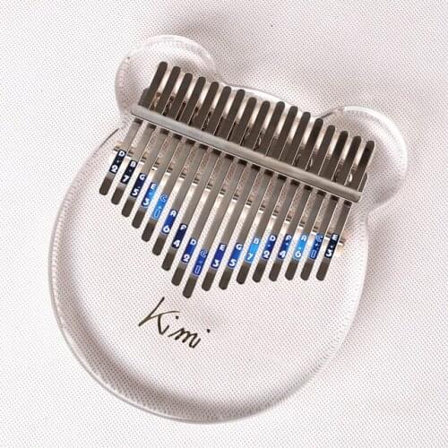Kimi Kalimba Transparent Musical 17 Keys Thumb Piano Keyboard instrument Acrylic with Tuning Hammer Accessories GP164