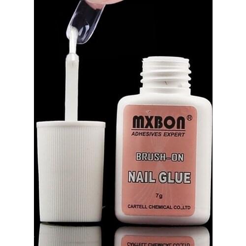 7g Fast Drying Nail Glue for False Nails Glitter Acrylic Decoration with Brush False Nail Tips Design Faux Ongle Nail Care Tool
