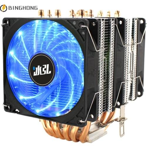 BINGHONG CPU Cooler 6 Heat Pipes 4Pin PWM RGB PC Quiet 90mm CPU Cooling Fans for Intel LGA 2011 775 1200 1150 1156 AMD AM3 AM4