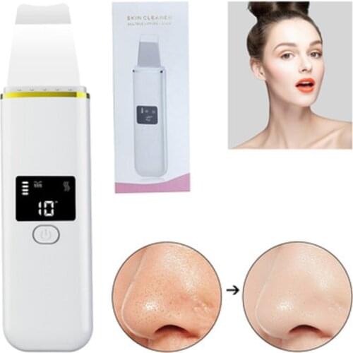 Face Massager Professional Ultrasonic Cleaning Facial Skin Scrubber Deep Peeling Shovel Facial Pore Cleaner Face Lift Machine
