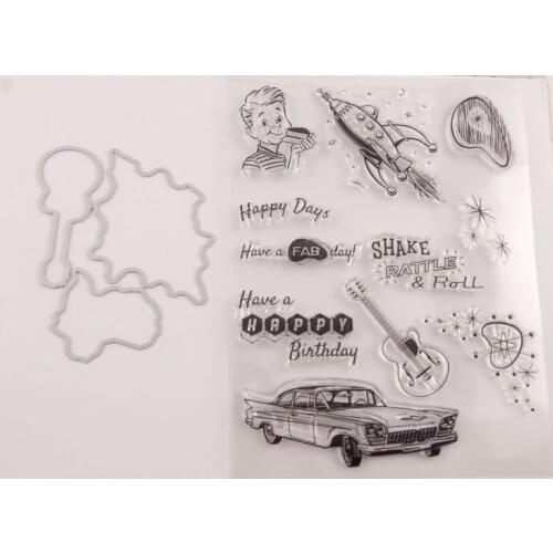 Metal Cutting Dies and stamps DIY Scrapbooking Card Stencil Paper Craft Stamp Die Set T1574 Boy Knife Mold Set