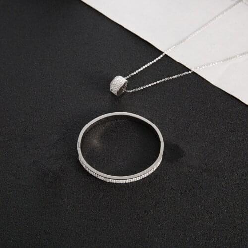 Crystal Honey Necklace Pendant Bracelet Jewlery Sets for Women Gift Fahion 02CAIX