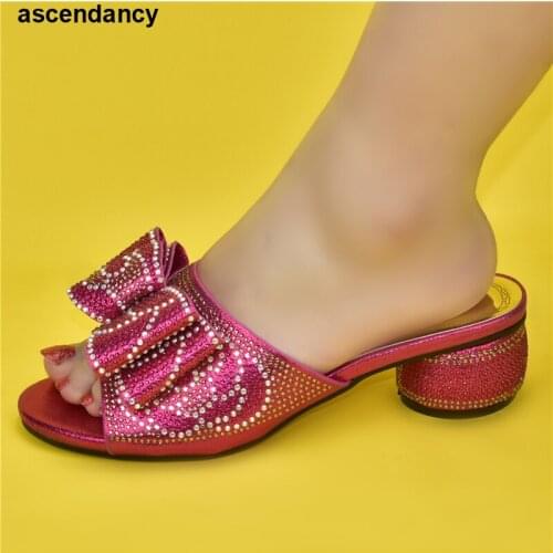 New Arrival Ladies Dress Shoes Wedding Shoes for Women Bride Italian Women Party Shoes Decorated with Rhinestone Open Toe Pumps