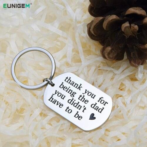 Father Day Gifts Step Dad Keychain Gifts for Stepfather Father Birthday Gift for Step Dad Father of Key Chain