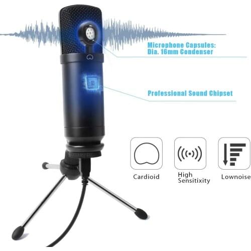 Wired Communication usb voice recorder sound card studio recording studio equipment microphone