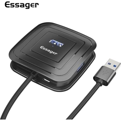 Essager USB HUB 4 Port USB 3.0 Splitter Surface Multi USB 2.0 HUB Adapter With Power Supply For Computer OTG HUB
