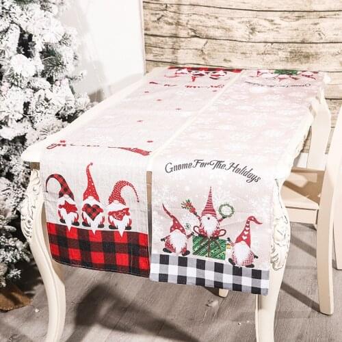 Christmas Decoration for Home Table Runner Christmas Tablecloth Flag Home Party Decorative Dinning Placemat Table Decoration