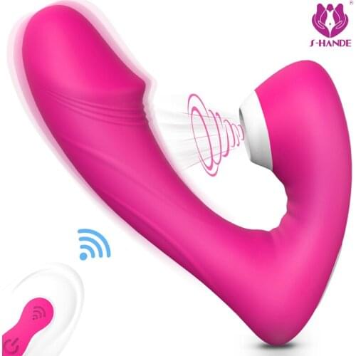 S-hande Vagina Sucking Vibrator Clit Massager Oral Sex sucker Clitoris Stimulator Female Masturbation Erotic Sex Toys For Adult