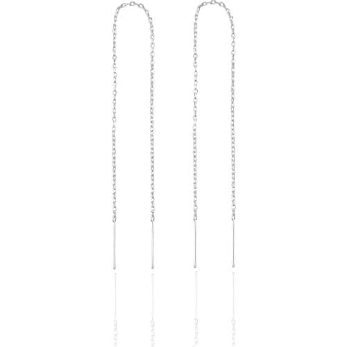 Silver Chain Earrings For Women Extraordinary Earrings Jewelry