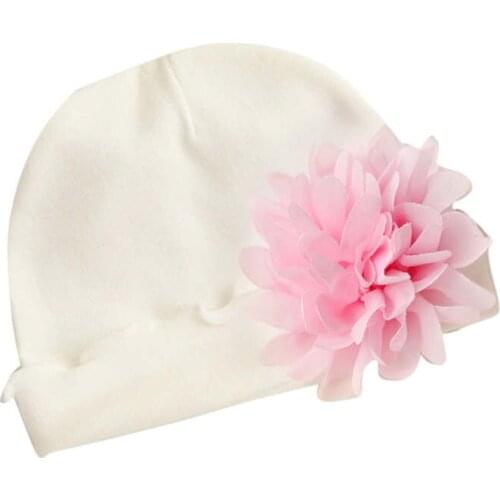 Baby Girls Flower Hat Infant Toddler Cotton Soft Hat Cute Infant Newborn Baby Cap Fashion Cool Hat J0209