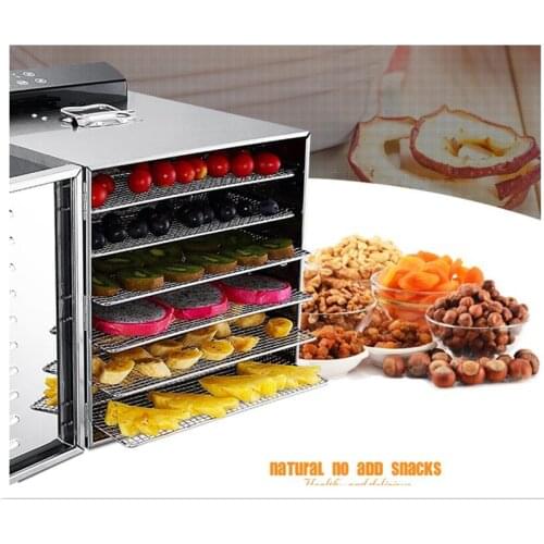 220V 6 Layers Electric Stainless Steel Fruit Meat Vegetable Herb Dryer Food Dehydrator Machine Energy Saving