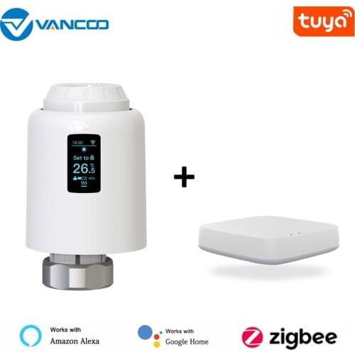 TRV Tuya ZigBee Smart Radiator Actuator Thermostatic Radiator Valve Temperature Controller Alexa Voice Control