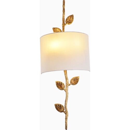 YI-YING Organic Lighting European Hot Sale Decorative Unique Design Modern Copper Cloth Indoor Glass Wall Lamp Organic Lighting