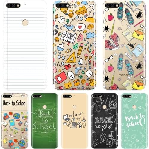 Back Cover For Huawei Honor 10 9 8 8X MAX Book School Soft Silicone Phone Case For Huawei Honor 7 8 9 10 Lite 7S 7X 7A 7C Pro