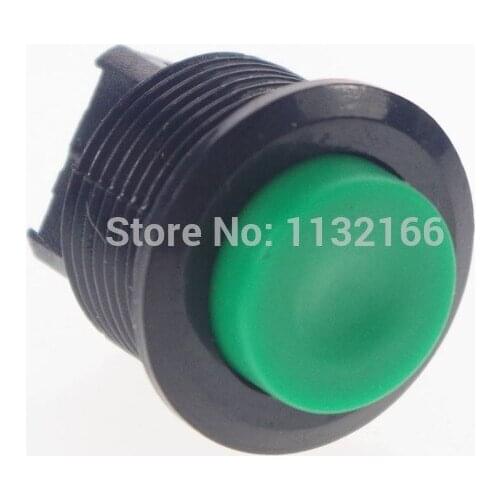 Green 2Pin Hole 16mm SPST OFF-(ON) 1A 125VAC NO Maintained Push Button Switch