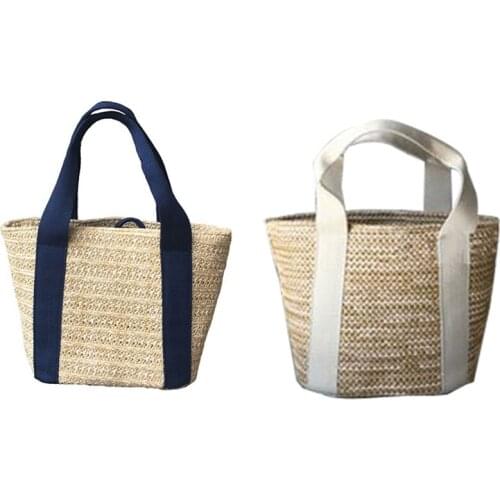 Women Summer Beach Bag, Straw Top Handle Travel Tote Large Hobo Bag