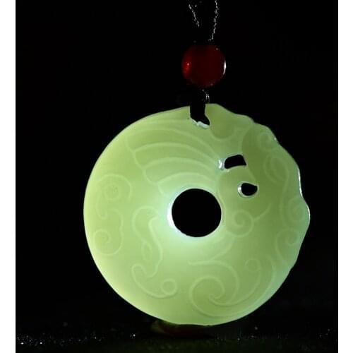 100% Real hetian white jade pendant necklace jade Hand-Carved Pendants jade necklaces jade jewelry women men