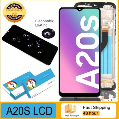 100% Original 6.5" For Samsung Galaxy A20s A207 A2070 SM-A207F LCD Display Touch Screen Digitizer Assembly Repair Parts