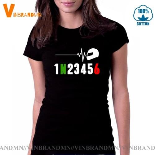 1N23456 Motorcycle Gear Heartbeat T shirt women MTB Jersey Tee Shirt Mountain Rider Moto Bike T Shirts Helmet Women T-Shirt