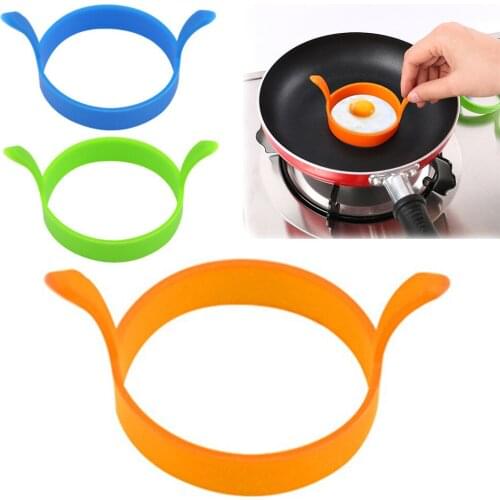2Pcs Breakfast Omelette Fried Egg Molds Food Grade Silicone Egg Ring Pancake Cooking DIY Tools Frying Egg Moulds Kitchen Gadgets