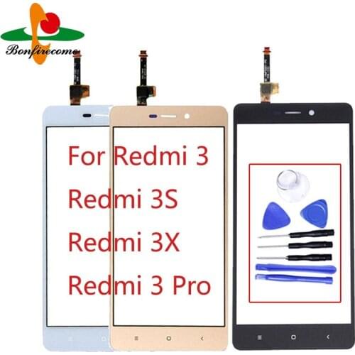 5.0" For Xiaomi Redmi 3 3S 3X 3Pro Touch Screen Panel Sensor LCD Display Glass Lens Panel Digitizer Replacement Parts