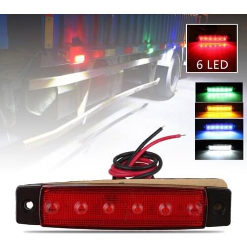 6LED Truck Side Light Lorry Trailer Marker lights 24V Auto Indicator Night Warning lamp Signal Led Lights Auto Waterproof Lamps