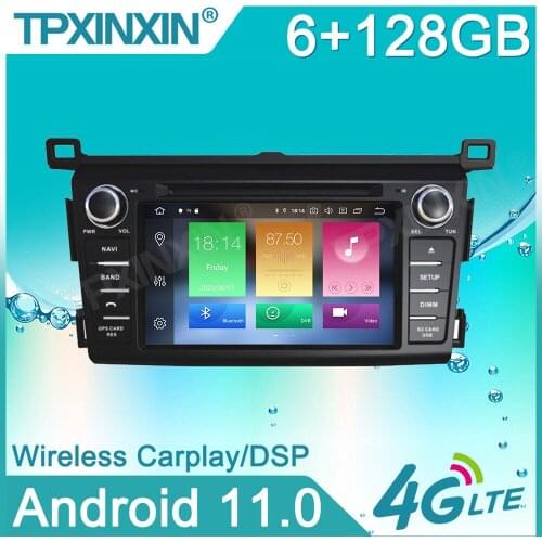 Android 11 6G+128G For Toyota RAV4 Rav 4 2013 2014 2015 2016 2017 2018 Car Radio Multimedia Video Player With SWC Carplay Auto