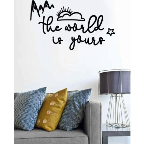 The World Is Yours wood Home and office wall decor will change the mood of the environment laser cut and you can make your wal