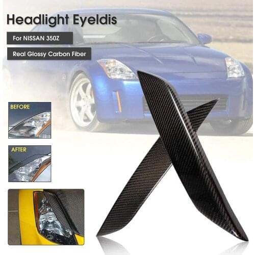 For Nissan 350Z 2 Door Car Accessories Headlight Eyelids Eyebrows Cover Lamp Light Hood Stickers 2003 2004 2005 2006 2007 2008