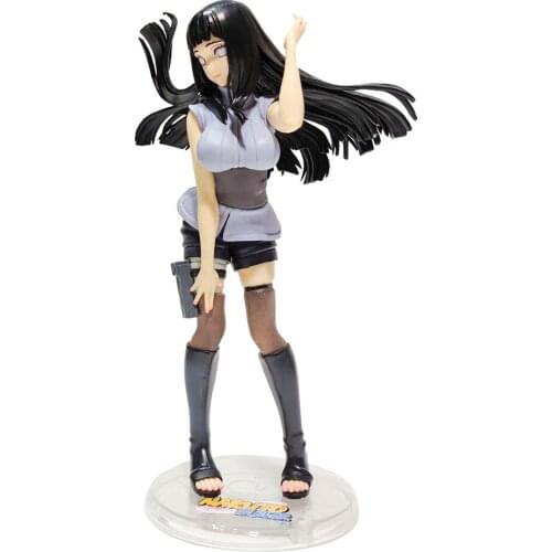 20cm Anime Naruto Comics Hyuga Hinata Anime Character Standing Posture PVC Action figure Model Figurines