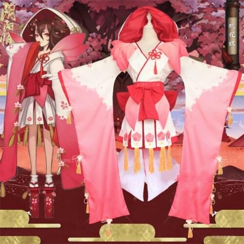 Game Onmyoji Cosplay Costume Kimono Set Uniform Halloween New 2020 Momo Cosplay Costumes Anime Halloween Clothes For Women