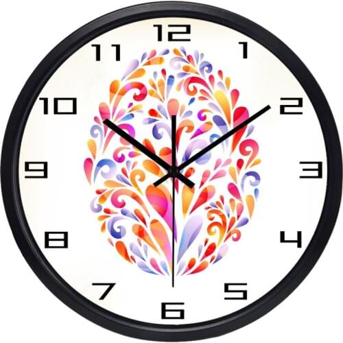 Colorful feathers Wall Clock Design Clock
